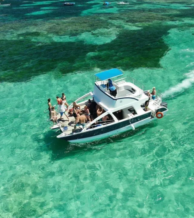 Combiné catamaran + parachute ascensionnel + snorkeling
