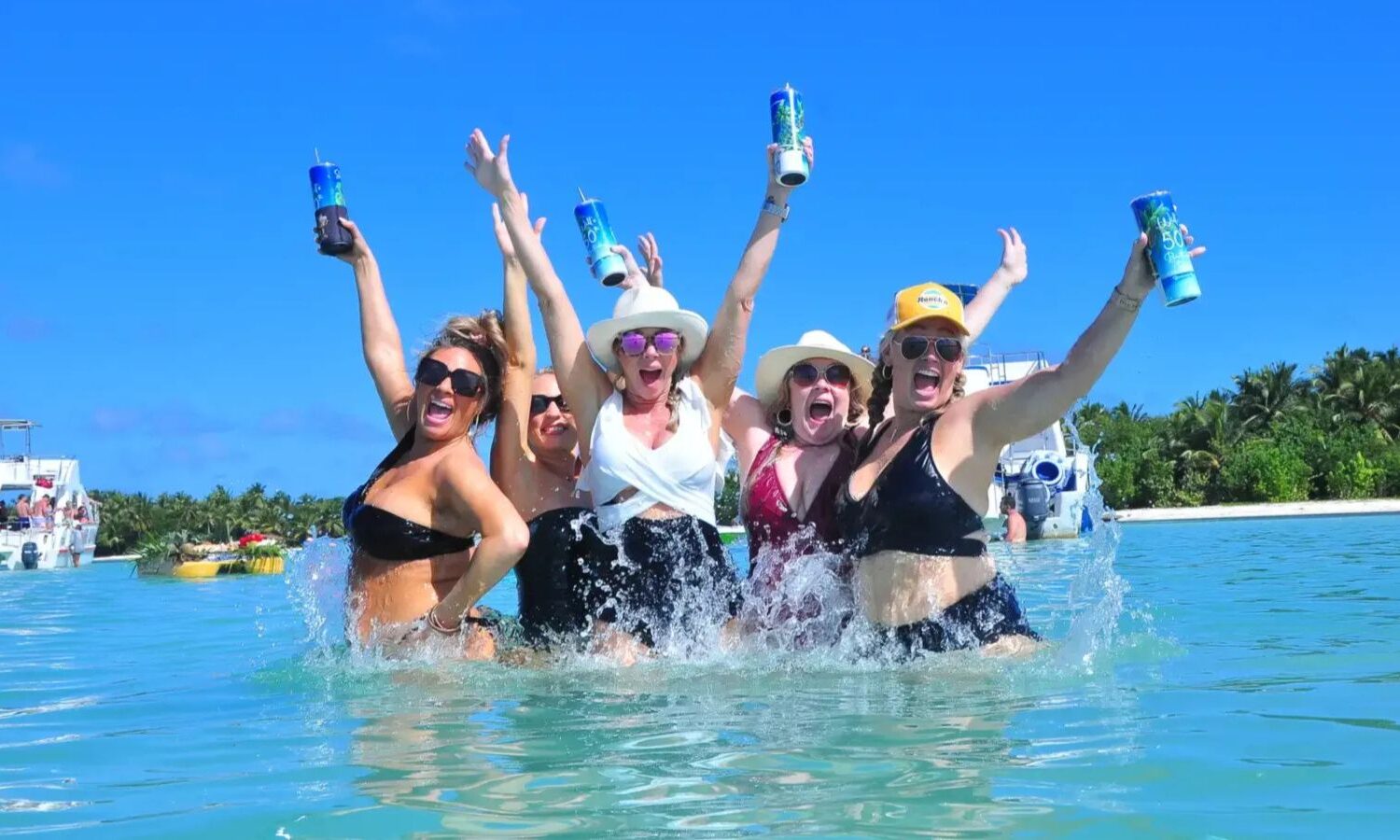 Catamaran Punta Cana swimming and relaxing experience